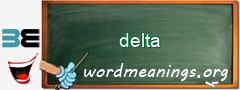 WordMeaning blackboard for delta